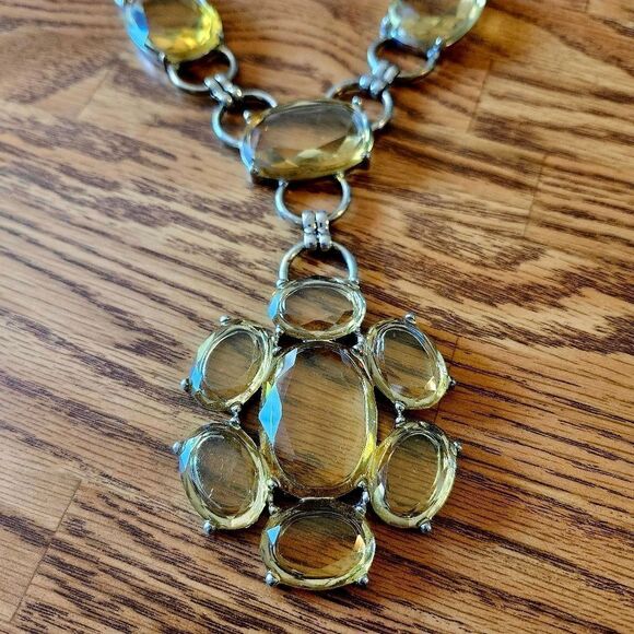 Y DROP Crystal Necklace STATEMENT MAKING! - Picture 2 of 12